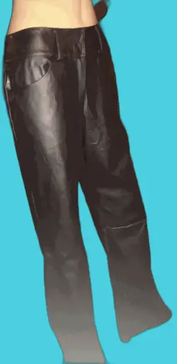 Lederlook broek